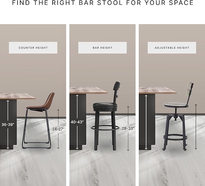 Signature Design by Ashley Caitbrook | Farmhouse Swivel 24" Counter Height Barstool ??360째 Swivel, Upholstered with Nailhead Trim, Metal & Wood Frame, Gray