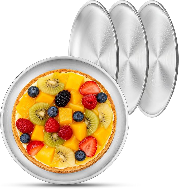 Stainless Steel Plates, 4 Set 6.7 inch Mini 201 Metal Food Serving Plate, Reusable Snack Eating Dishes Round Brushed Finish Silver Dinnerware Dish for BBQ Dinner Oven Dishwasher Safe