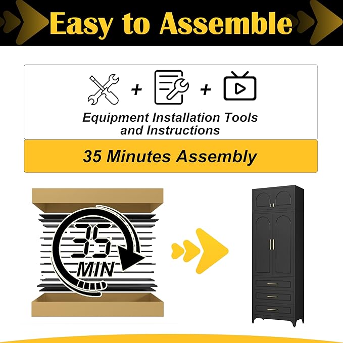 Kitchen Pantry Cabinet竊?0" Storage Cabinets with Doors and Shelves,Metal Pantry Cabinet with 3 Drawers,Black Kitchen Cupboard for Livingroom,Pantry, Bathroom