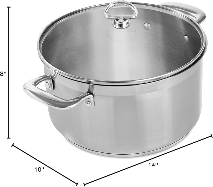 Chantal Induction 21 Steel Casserole with Glass Tempered Lid (6-Quart)