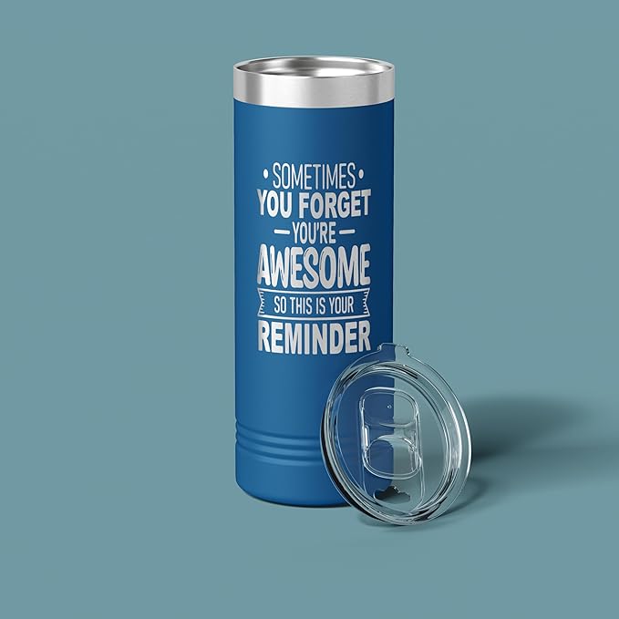 Spotted Dog Company Inspirational Tumbler, Inspirational Gifts for Men Dad Father Wife Sister Women, Birthday For Him Her, You?셱e Awesome Tumbler, Teacher Coworker Gifts 22oz Royal Blue