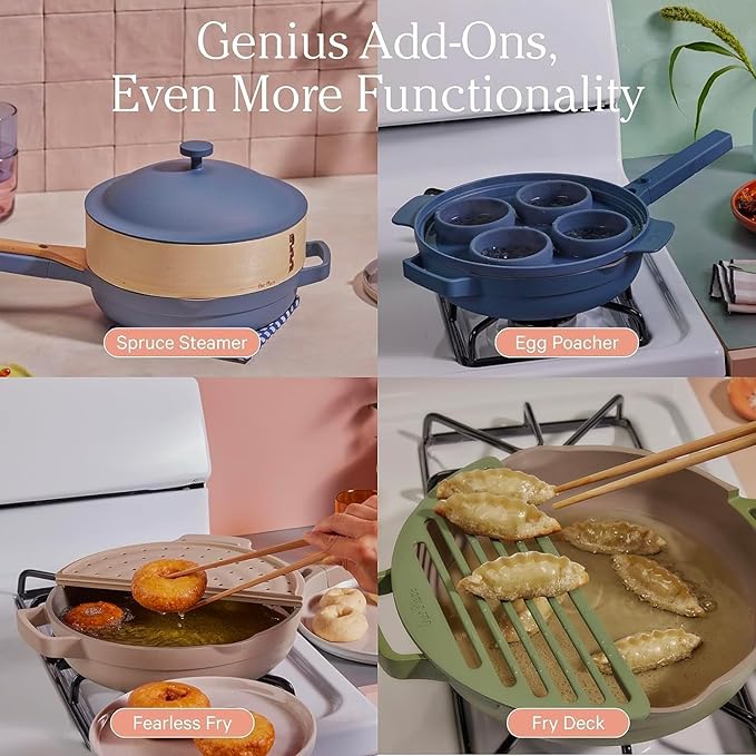Our Place Always Pan 2.0 | 10.5" Ceramic Pan with Modular Lid, Steamer Basket & Spatula | Patented 10-in-1 Nonstick, Non-Toxic Cookware Made Without PFAS | Induction & Oven-Safe up to 450째F | Char