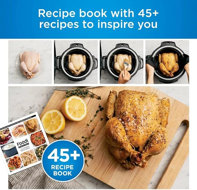 Ninja Fooodi 10?‘in?? Pressure Cooker and Air Fryer, 5 ?‘Qt Programmable Multi Cooker with Crisping Lid and Digital Control Panel