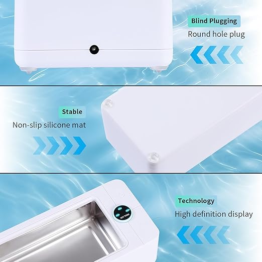 Cudinham 50KHz Jewelry Cleaner, 550ml/19oz Ultrasonic Jewelry Cleaner with Digital Timer, Professional Ultrasonic Cleaner - Jewelry Cleaner Ultrasonic Machine for All Jewelry, Silver and Eyeglass