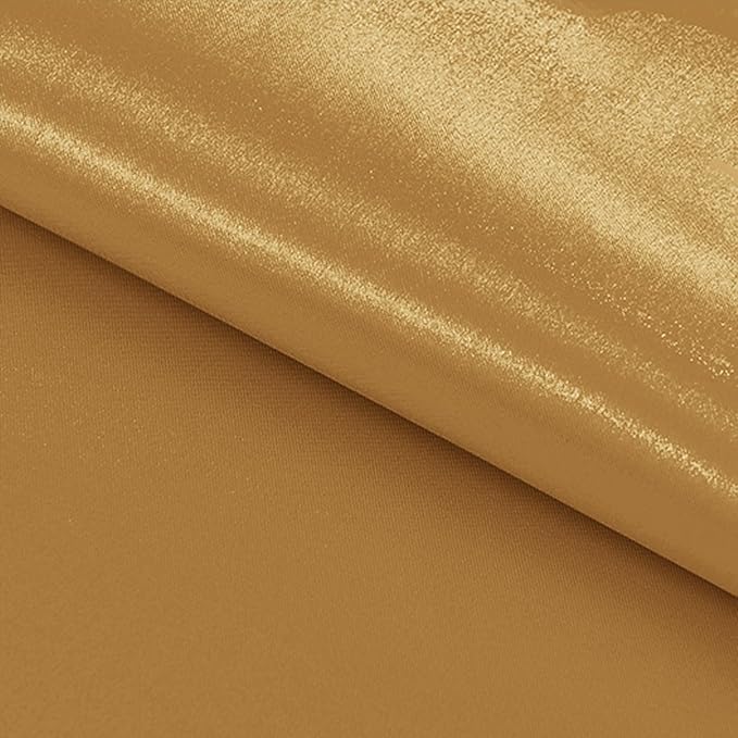 Yblut 10 Pack Satin Table Runner 12 x 108 Inch Long Old Gold Silk Table Runner for Wedding Party Banquet Birthday Decoration