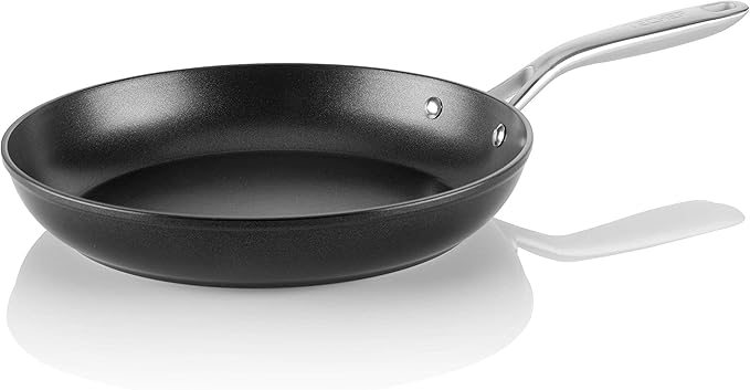 TECHEF - Onyx Collection 10-Inch Nonstick Frying Pan Skillet, PFOA-Free, Dishwasher Oven Safe, Stainless Steel Handle, Induction-Ready, Made in Korea (10-inch)