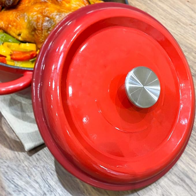 HUASAI Stainless Steel Replacement handle compatible for Le Creuset,Aldi,Lodge, and other Enameled Cast-Iron Dutch Oven
