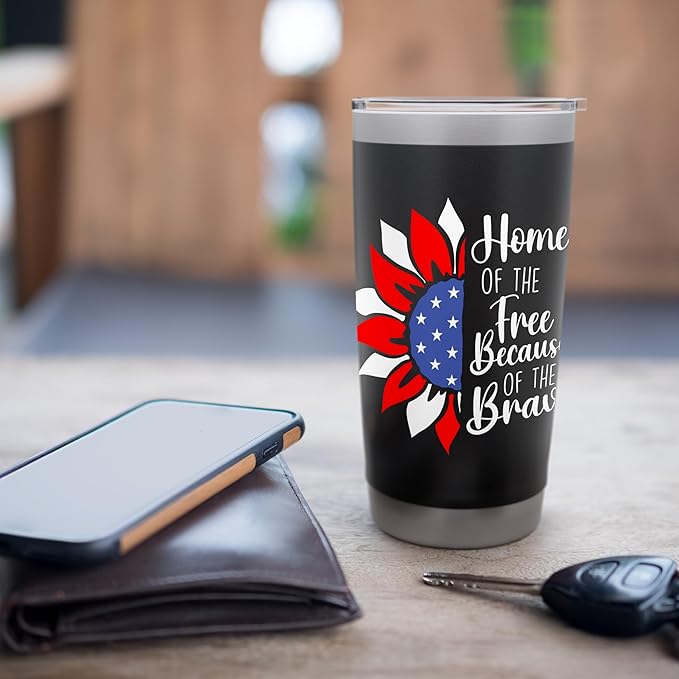 Home Of The Free Because Of The Brave - Memorial Day Stainless Steel Insulated Tumbler