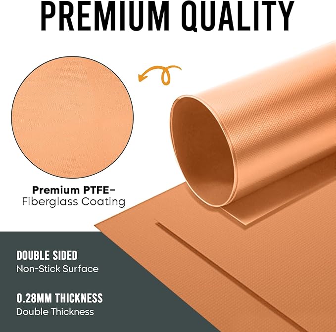 Non Stick Oven Liners for Bottom of Oven, 3 Pack Large Heavy Duty Mats, 17??x 25??BPA and PFOA Free Reusable Mat for Toaster Electric Gas Stove Microwave Charcoal or Gas Grills (Copper)