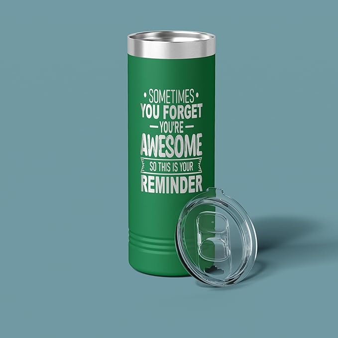 Spotted Dog Company Inspirational Tumbler, Inspirational Gifts for Men Dad Father Wife Sister Women, Birthday For Him Her, You?셱e Awesome Tumbler, Teacher Coworker Gifts 22oz Green
