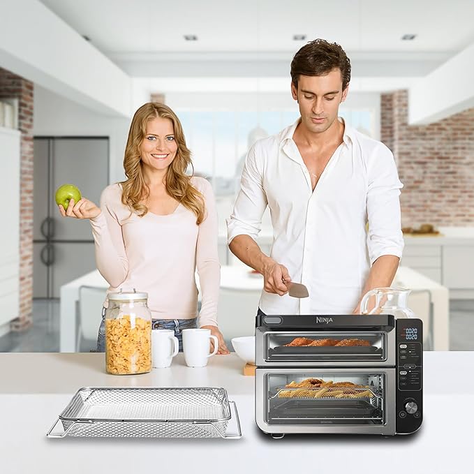 Air Fryer Basket Replacement for Ninja 12-in-1 DCT451 DCT401 DCT402BK DCT601 DCT651 Double Oven竊똌esh Basket for Convection Toaster Oven, Air Fryer Accessories Compatible with Ninja Oven