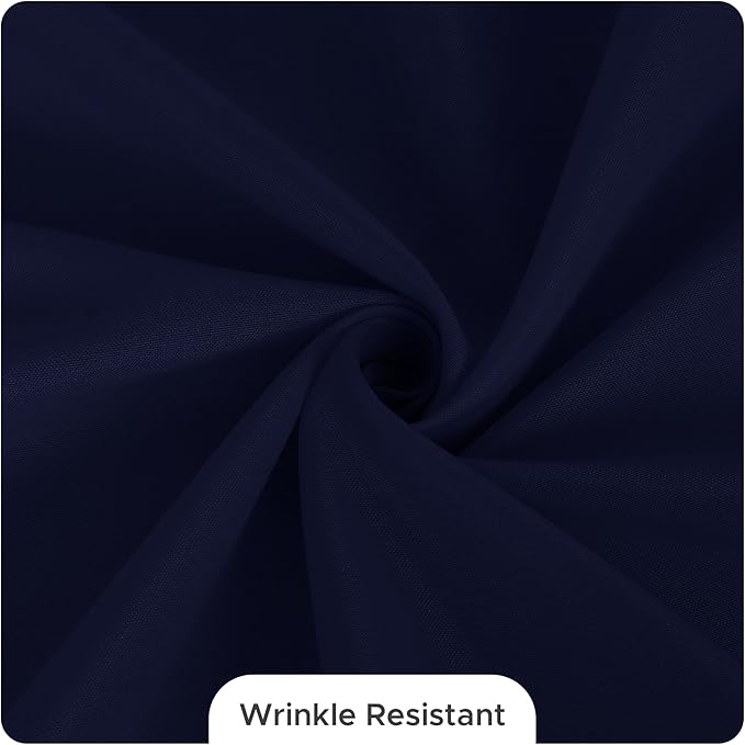 Fitable 8 Pack Rectangle Tablecloths: Stain Resistant Wrinkle Free Fabric Table Clothes, Washable Reusable Polyester Table Covers for Wedding Party Birthday Banquet Reception(Navy, 60x102 Inch)