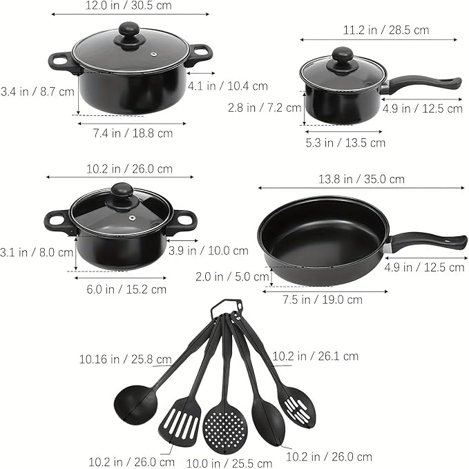 7-Piece Non-Stick Aluminum Cookware Set - Pots and Pans, Pot & Pan Sets Nonstick with Lids for Frying, Boiling, Stewing & Sauteing (Pink)