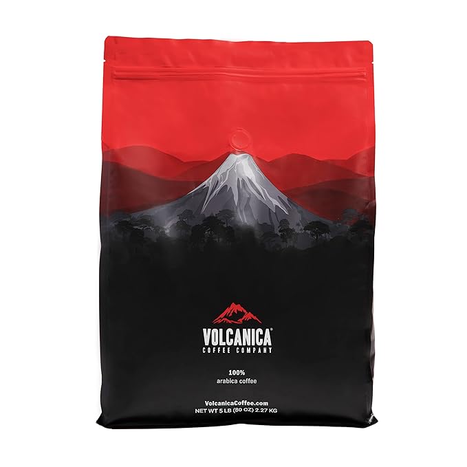 Half Caff Coffee, Whole Bean, Swiss Water Decaf, Fresh Roasted, 5 lbs