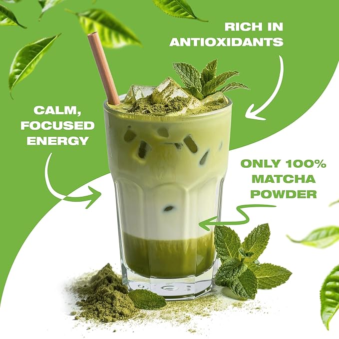 Organic Matcha Green Tea Powder (4-Oz) ??Certified USDA Organic Powder for Matcha Latte, Tea, and Smoothies ??Kosher, Non-Gmo, Antioxidant Rich Fruit Tea by Total Tea