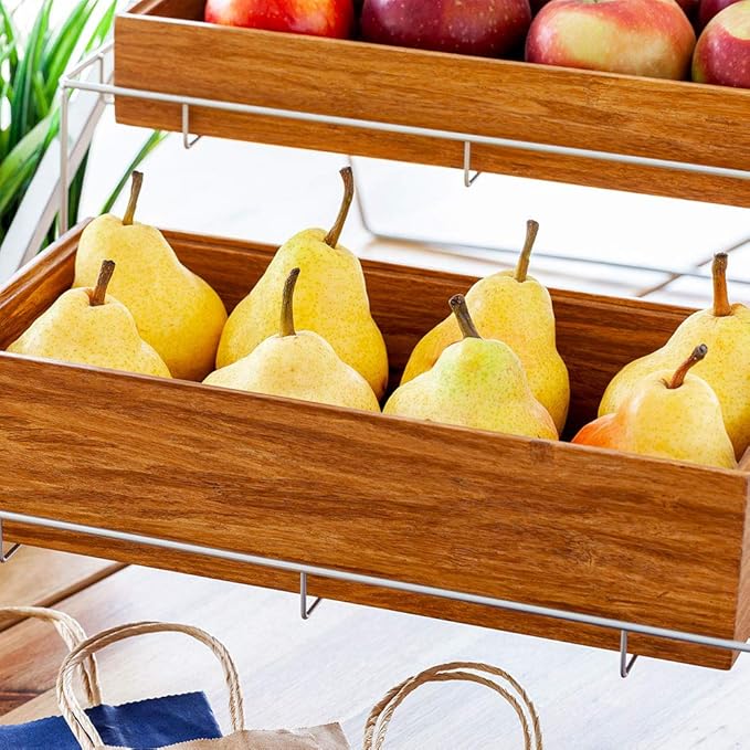Restaurantware-Eco Display 13 Inch x 6.5 Inch x 3 Inch Bamboo Condiment Container, 1 Deep Spice Box - Extra Large, Won't Chip, Bamboo Bamboo Organizer Box, For Seasoning, Spices, Condiments