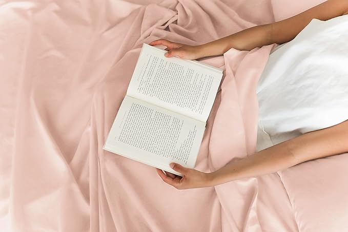 Split King 7 Piece Sheet Set - Cooling & Breathable Bed Sheets - Hotel Luxury Bed Sheets for Women, Men, Kids & Teens - Deep Pockets - Easy Fit - Soft & Wrinkle Free - Split King Lavender Pink Sheets