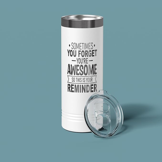 Spotted Dog Company Inspirational Tumbler, Inspirational Gifts for Men Dad Father Wife Sister Women, Birthday For Him Her, You?셱e Awesome Tumbler, Teacher Coworker Gifts 22oz White Black
