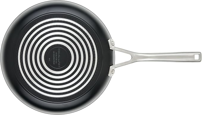 KitchenAid Hard Anodized Induction Nonstick Frying Pan Set With Lid, 3-Piece ??8 & 10 Inch Skillets, Durable, Even Heating, Dishwasher & Oven Safe, Easy-Clean, Matte Black