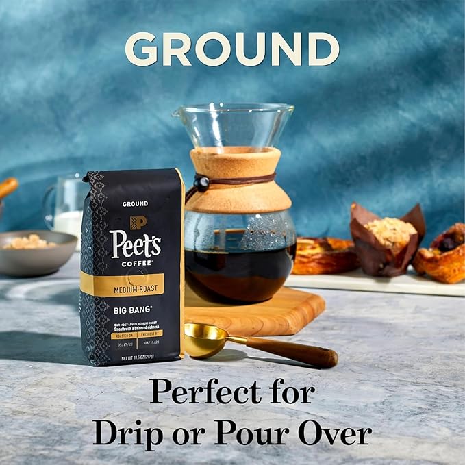 Peet's Coffee, Dark Roast Ground Coffee - Major Dickason's Blend 10.5 Ounce Bag