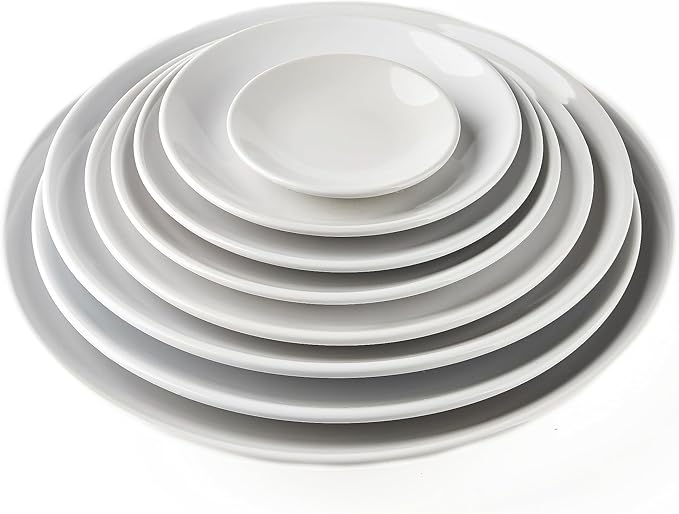 Restaurant Value, Stoneware Coupe Shape Plate 6.5", Bright White, Case of 36