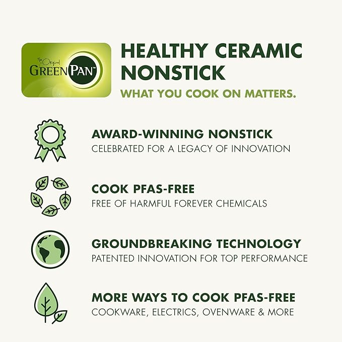 GreenPan Hybrid 13 Piece Nonstick Stainless Steel Cookware Set, APEX Tri-Ply Thermobond PFAS-Free Ceramic Pots & Pans, Induction & All Cooktop Compatible, Oven Temp to 850째F, Dishwasher Safe, Gold
