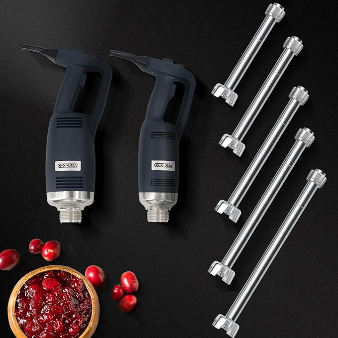 COOLUMA Commercial Immersion Blender, 500W Heavy Huty Hand Blender, With 20 Inch Detachable Shaft, 48 Gallons Capacity, Professional Industrial Grade Commercial Hand Mixer.