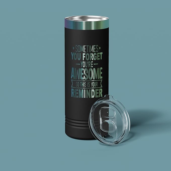 Spotted Dog Company Inspirational Tumbler, Inspirational Gifts for Men Dad Father Wife Sister Women, Birthday For Him Her, You?셱e Awesome Tumbler, Teacher Coworker Gifts 22oz Black Prism