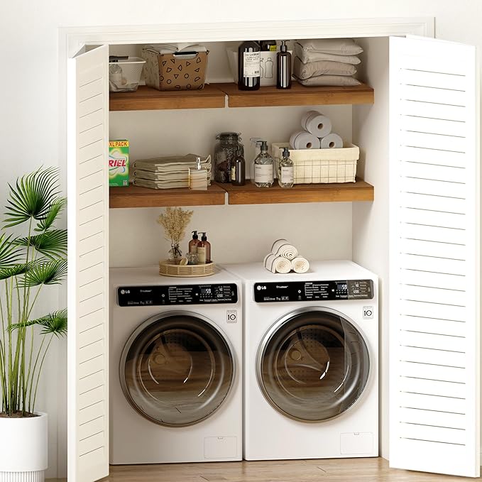 Wire Shelf Covers, Bamboo Wire Rack Covers for Pantry, Closet (4pcs, 30" W x 16" D)