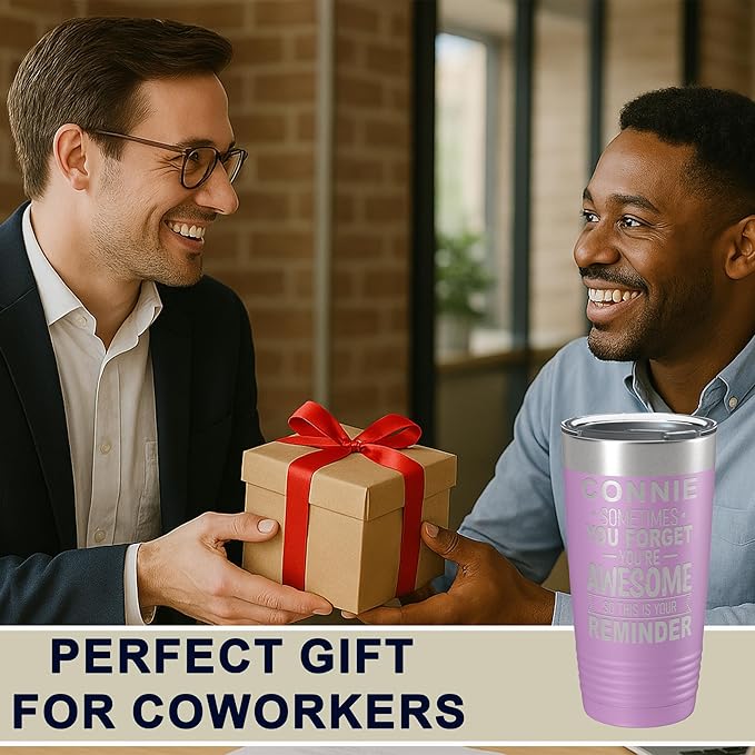 Personalized Inspirational Tumbler, Inspirational Gifts for Men Dad Father Wife Sister Women, Custom Birthday For Him Her, Customized You?셱e Awesome Tumbler, Teacher Coworker Gifts 20oz Light Purple