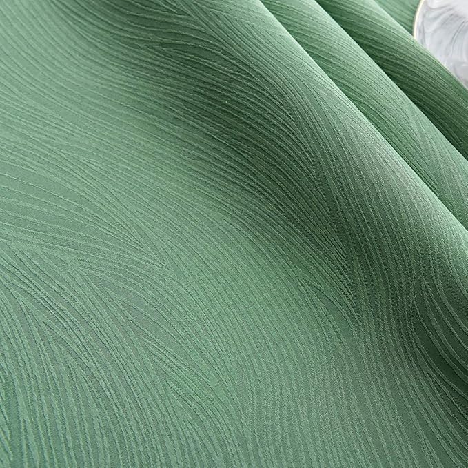 maxmill Jacquard Tablecloth Swirl Design Spillproof Wrinkle Free Heavy Weight Soft Table Cloth Decorative Fabric Table Cover for Outdoor and Indoor Use Oblong 60 x 120 Inch Sage Green
