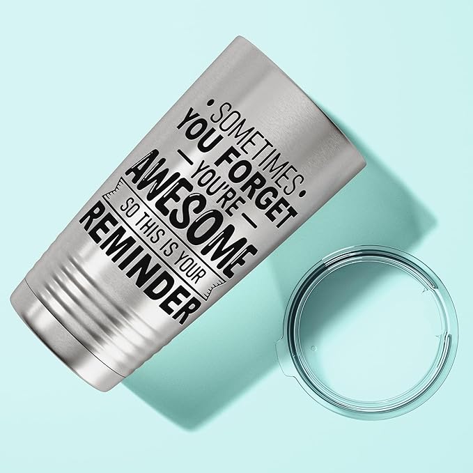 Spotted Dog Company Inspirational Tumbler, Inspirational Gifts for Men Dad Father Wife Sister Women, Birthday For Him Her, You?셱e Awesome Tumbler, Teacher Coworker Gifts 20oz Stainless