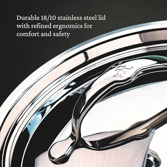 Hestan ProBond Forged TITUM - Professional Clad Stainless Steel, Nonstick, 10-Piece Cookware Set, Induction Compatible, Made without PFOAs