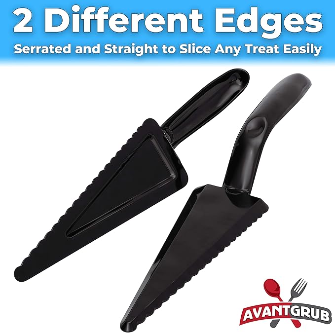 Heavy Duty, Recyclable 10" Dessert Servers 6 Pack. Perfect for Serving Pie, Cake and Pizza. Best Disposable Plastic Cutters for a Wedding or Birthday Party. Great Shovel Slicers for Catering Events