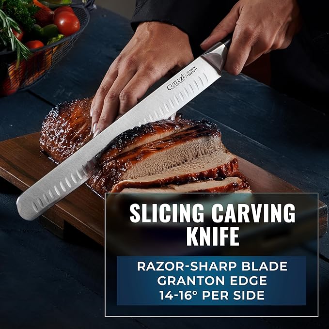 Cutluxe Butcher Knife Set ??BBQ Brisket, Breaking & Boning Knife ??Slicing Carving Knife Set for Meat Cutting, Ultra Sharp German Steel, Full Tang, Ergonomic Handles, Grilling Gifts for Men