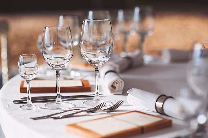 Pomp Pure White 60" x 102" Poplin Polyester Tablecloth (2 Pack) | Wrinkle + Stain Resistant Easy Care Premium Fabric | Fits 6FT Rectangle Table