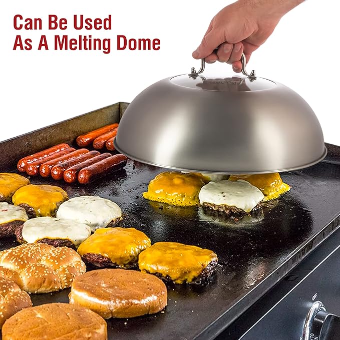 YOSUKATA Non-seasoned Round-Bottom Carbon Steel Wok Pan + Wok Lid 13.6 Inch + 17?쇺?Wok Spatula and Ladle
