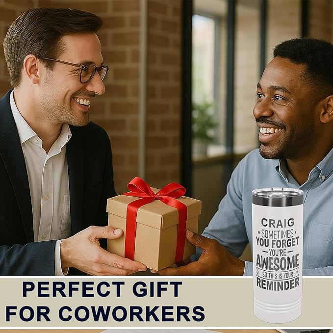 Personalized Inspirational Tumbler, Inspirational Gifts for Men Dad Father Wife Sister Women, Custom Birthday For Him Her, Customized You?셱e Awesome Tumbler, Teacher Coworker Gifts 22oz White Black