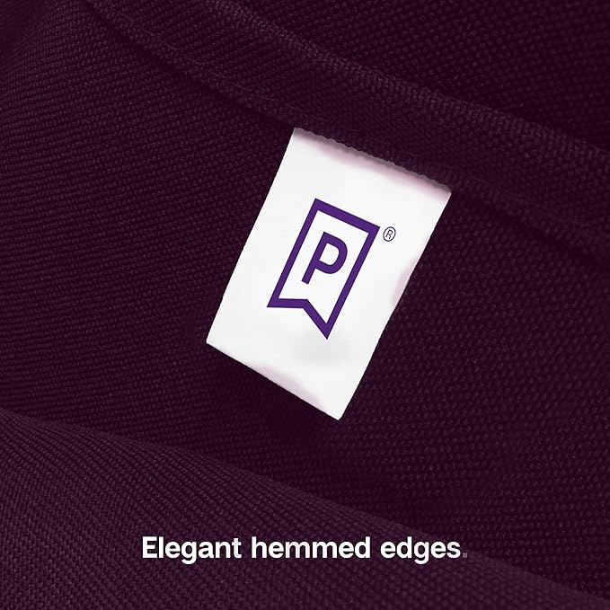 Gee Di Moda Rectangle Tablecloth - 90 x 156 Inch Eggplant Table Cloth for 8 Foot Tables with Floor-Length Drop - Heavy Duty Washable Fabric for Holiday Party, Dinner, Weddings & Baby Shower