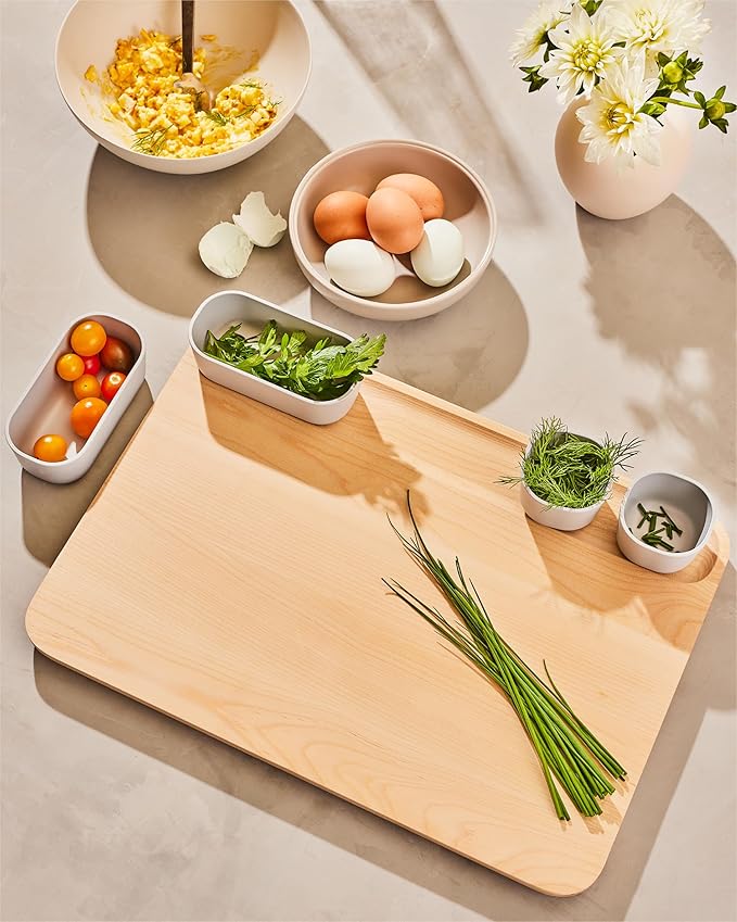 Caraway Cutting Board - Large (17 x 12?? - Double Sided Wood Cutting Board - Made From FSC-Certified Wood - Food-Safe Mineral Oil & Wax Finish