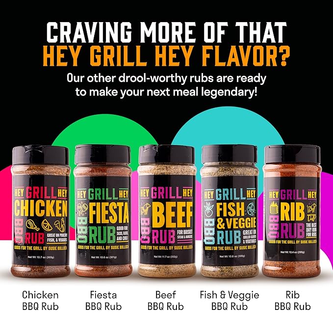 Hey Grill Hey | Sweet Rub | BBQ Rub | Sweet Seasoning for Grilling Pork, Chicken, Fish, Beef, Veggies, and More | NBBQA Award Winning Barbecue Seasoning | 11.7oz