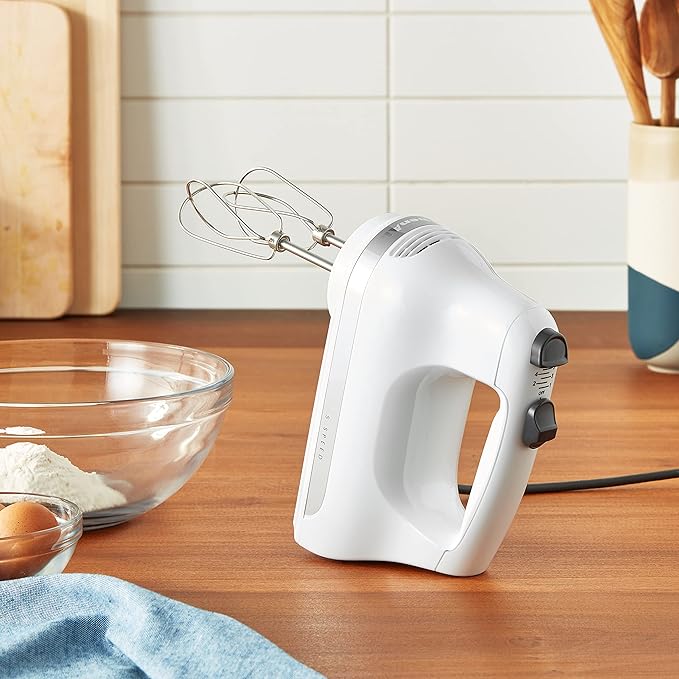 KitchenAid KHM512WH 5-Speed Ultra Power Hand Mixer, White, 8x7x5 (Pack of 2)