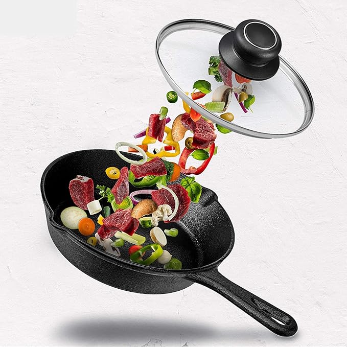 11 Inch Pan Lid for Frying Pan, Fry Pan, Skillet Lid, Pan Lids with Handle, Tempered Glass Replacement Cover, 11"/28cm