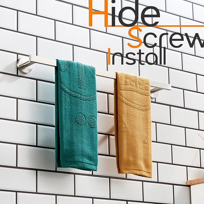 20 Inch Bathroom Towel Bar Bath Towel Rack Kitchen Towel Holder Towel Shelf Wall Mounted SUS304 Stainless Steel Brushed Nickel AN4001BR-L20