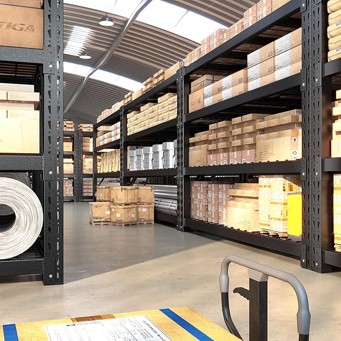 Bepatio 11000LBS Garage Shelving Heavy Duty Storage Shelves Adjustable 4-Tier Metal Shelving Uints Heavy Duty Industrial Shelves for Garage, Warehouse Basement Storage Room 24" D 횞 60" W 횞 72" H