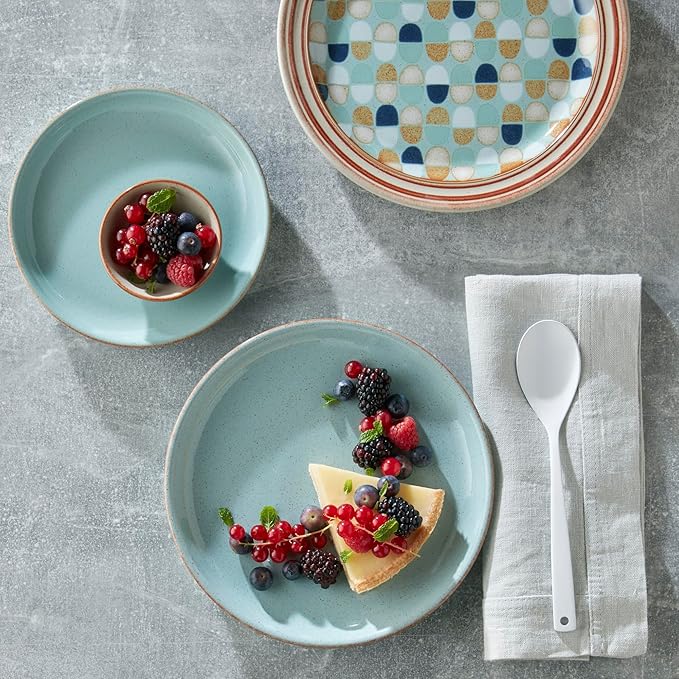 Denby Heritage Pavilion Medium Coupe Plate Dia. 210X25 Mm Light Blue