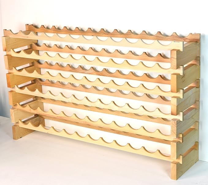 sfDisplay.com, Factory Direct Display Cases - 72 Bottle Modular Hardwood Wine Rack (12 Bottles x 6 Shelves)