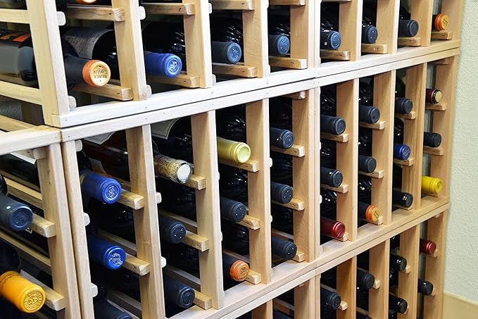 sfDisplay.com,LLC. 24 Bottle Modular Stackable Wine Rack Stack As Many Sets Together (2 Sets = 48 Bottle Capacity)