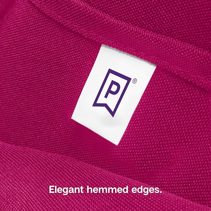 Gee Di Moda Fitted Tablecloth - 72 x 30 Inch Fuchsia Floor-Length Fitted Table Cloth for 6 Foot Rectangle Table, Heavy Duty Washable Fabric for Parties, Dinner, Weddings, Baby Shower & Trade Show