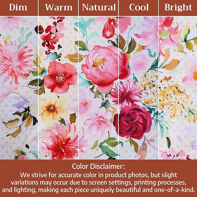 Maison d' Hermine Placemat 100% Combed Cotton Premium Cloth Placemats 13"x19" Decorative Washable Place Mats for Home, Kitchen, Dining, Cocktail Parties & Camping - Summer Joy (Set of 4)